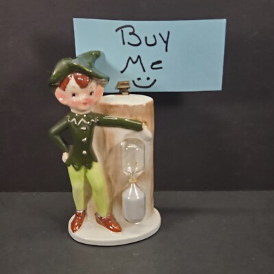 ENESCO Pixie Elf Kitchen Helper 3 Minute Egg Timer Recipe Holder 1940's 5.5''