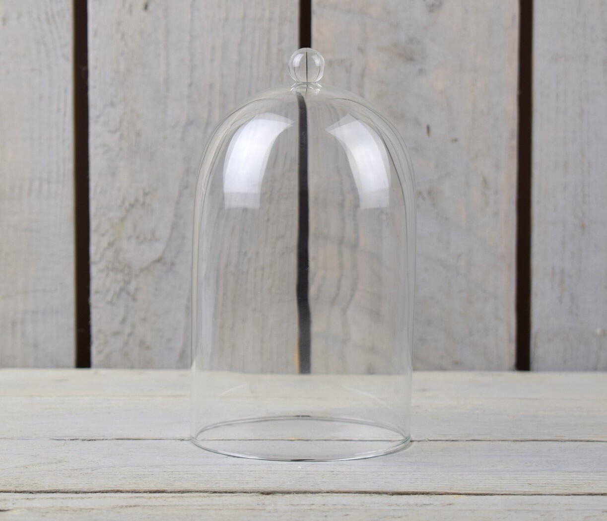 EMH Small Glass Dome Display Cloche Height with Knob 17.5 x 10 cm