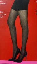 Spanx Tight End Tights Micro Dot Fishnet Comfortable Shaper Size A Very Black