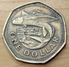 1988 Barbados 1 Dollar Flying Fish