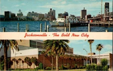 Jacksonville Florida Bold New City Multi View Postcard Vintage