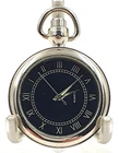 Vintage chrome & stainless quartz pocket watch - Runs beautifully & good cond
