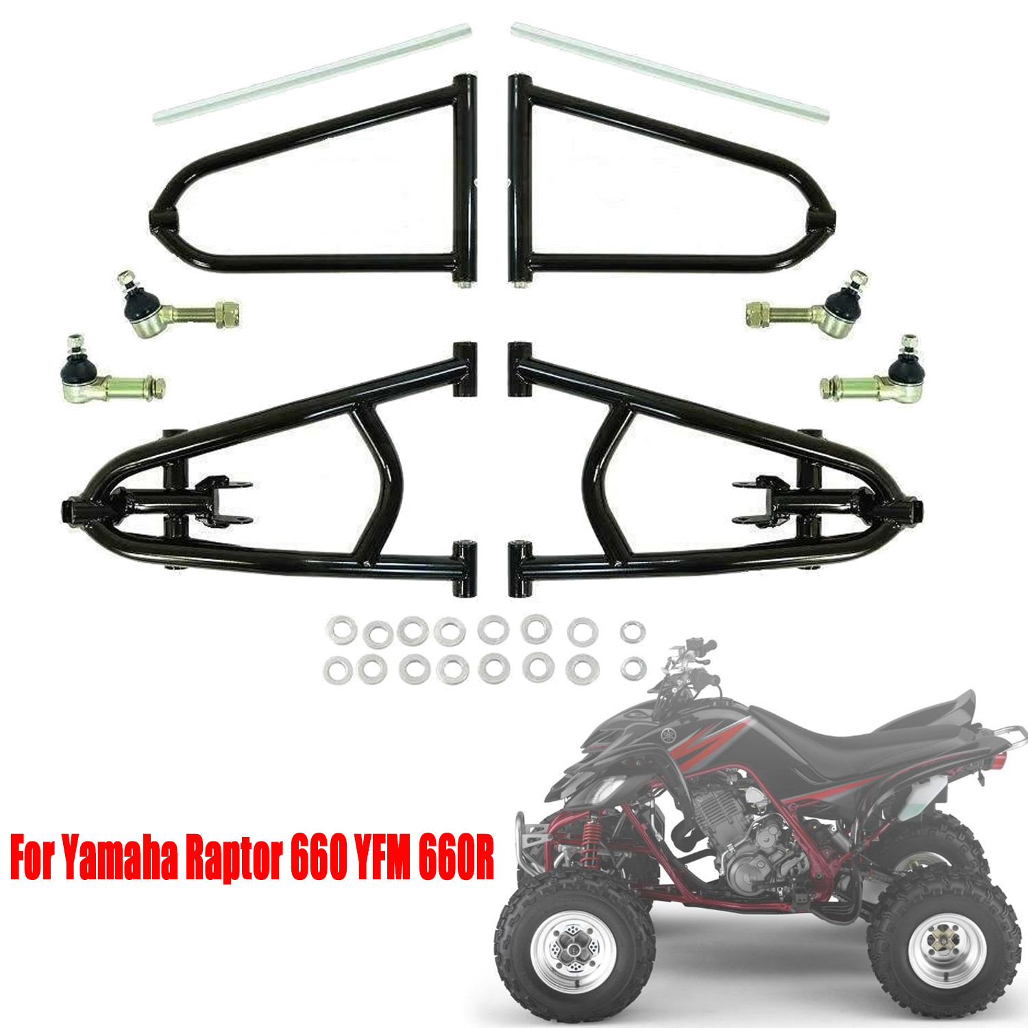 For 01-05 YAMAHA RAPTOR 660R YFM660R SPORT FRONT A ARMS +2'' WIDER