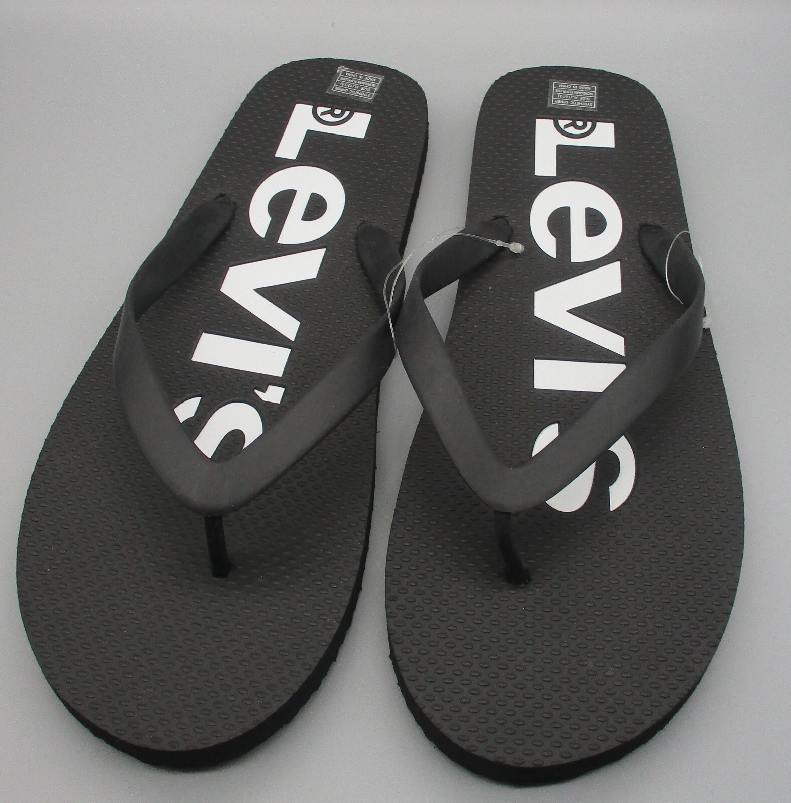 Levi's Wordmark Men's Flip Flop Sandals, Size: XL, Black