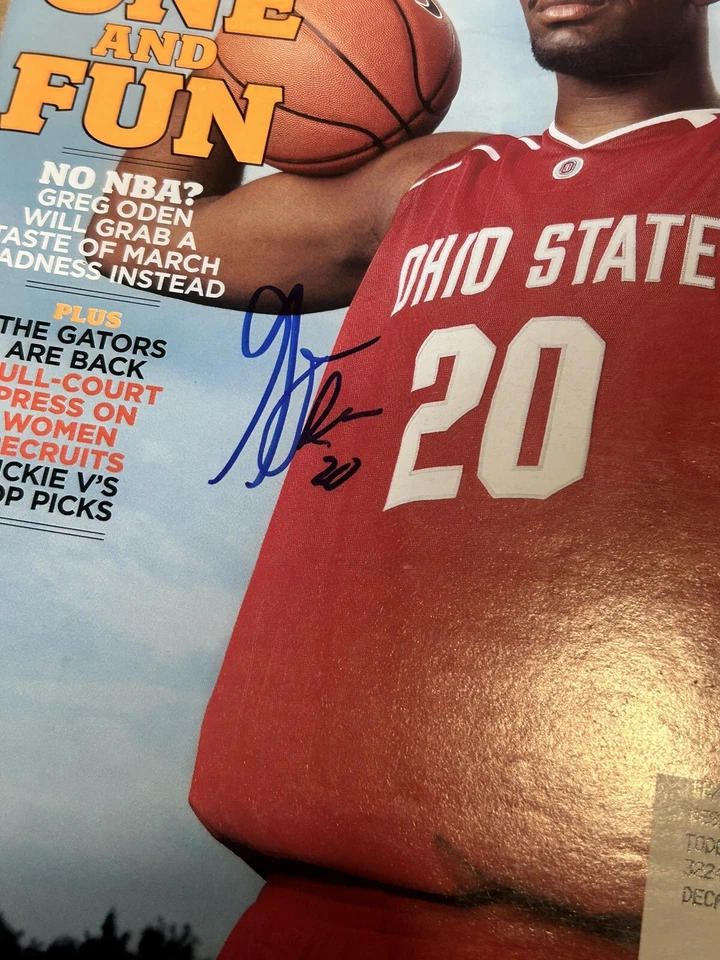 GREG ODEN FIRMADO ESPN THE MAGAZINE 20/11/06 AUTÓGRAFO AUTÉNTICO ESTADO DE OHIO Foto 2 de 4