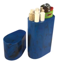 Smoke Space - Cigarette Case - Lighter - Smoking Accessories - (Blue/Black)