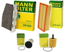 Mann Oil Air Carbon Cabin Fuel Filter Kit for Audi A3 2.0 Diesel TDI 2010-2013
