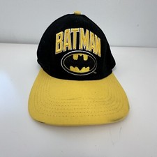 Batman Hat Cap Snap Back Black Yellow Movie Logo DC Comics Adjustable