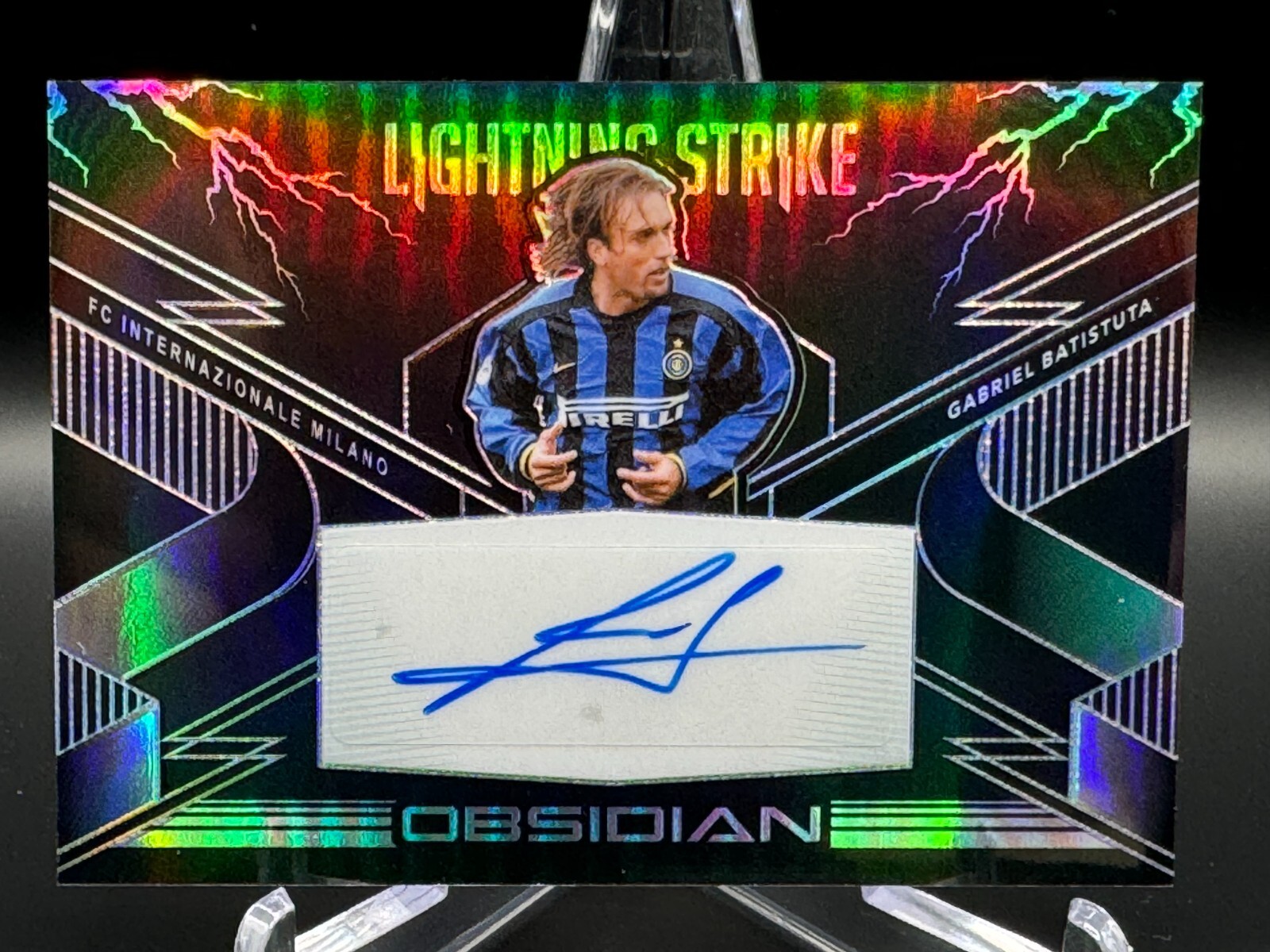Carte Panini Obsidian 2020-21 Marc Wilmots Lightning Strike Auto /99 Schalke 04