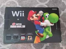 Nintendo Wii New Super Mario Bros. Bundle Black Console Box