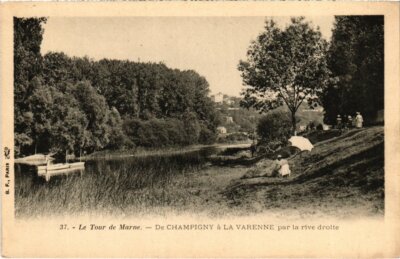 AK Le Tour de Marne de Champigny nach La Varenne am rechten Ufer (1352845)