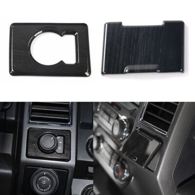 Four Wheel Drive Switch & Power Socket Cover Trim Bezel For Ford F150 2015-2019