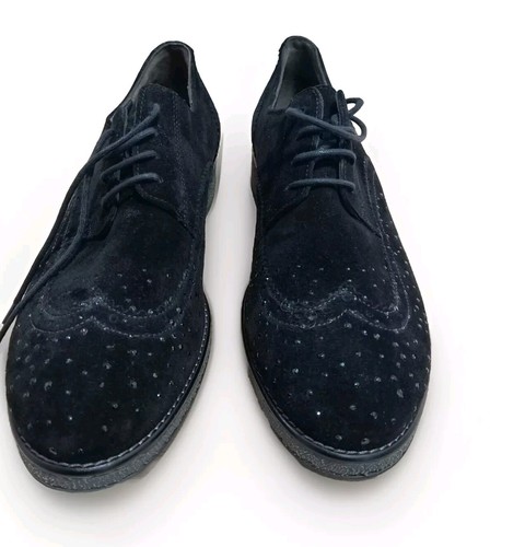 Paul Green Women's Black Suede Brogue UK size 7 BNIB - Picture 4 of 10