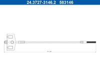 ATE Handbremsseil Bremsseil FüR Hyundai Tucson TLE TL 1.6 Gdi 2.0 Crdi AWD