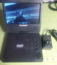 Sylvania 7" SDVD7009 Portable Swivel DVD Player AC Adapter  Case.