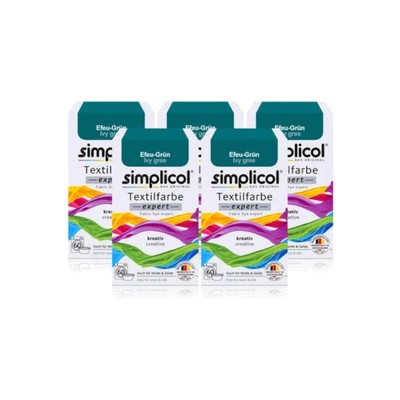 Simplicol Textilfarbe expert Efeu-Grün DE 150g 5er Pack