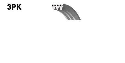 GATES 3PK668 V-Ribbed Belt for CHEVROLET,DAEWOO,FIAT,FSO,HYUNDAI,LANCIA,NISSAN,U - Image 9
