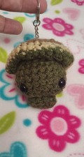 Handmade Crochet Mushroom Amigurumi Keychain Cute Kawaii Cottagecore Plush