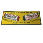 Vintage Wrigley Chewing Gum Sign - Porcelain Spearmint Advertising Gas Pump Sign