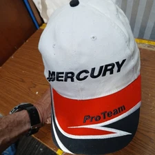 Mercury OptiMax Pro Team Racing Truckers Baseball Adjustable Hat Cap White