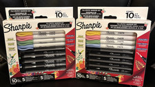 Lot of 2-Sharpie Creative Marker Set Permanent Markers Assorted Colors 10 Count