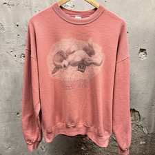 Vintage 90s Pink Dog Myrtle Beach Bum Crewneck Sweatshirt USA Made XL Unisex