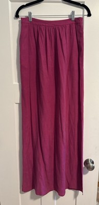 Women s Boden Pink Sueded Double Slit Full Length Skirt - Size 4L