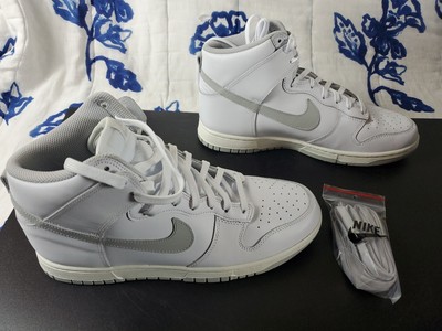 Nike Dunk High Shoes Grey Fog Size 11.5W 10M Grey Sail White DD1869-111 0313+