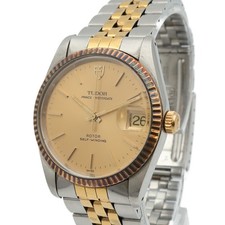 TUDOR Princess Date 92413 Automatic Watch 18K Yellow Gold Stainless Steel 5