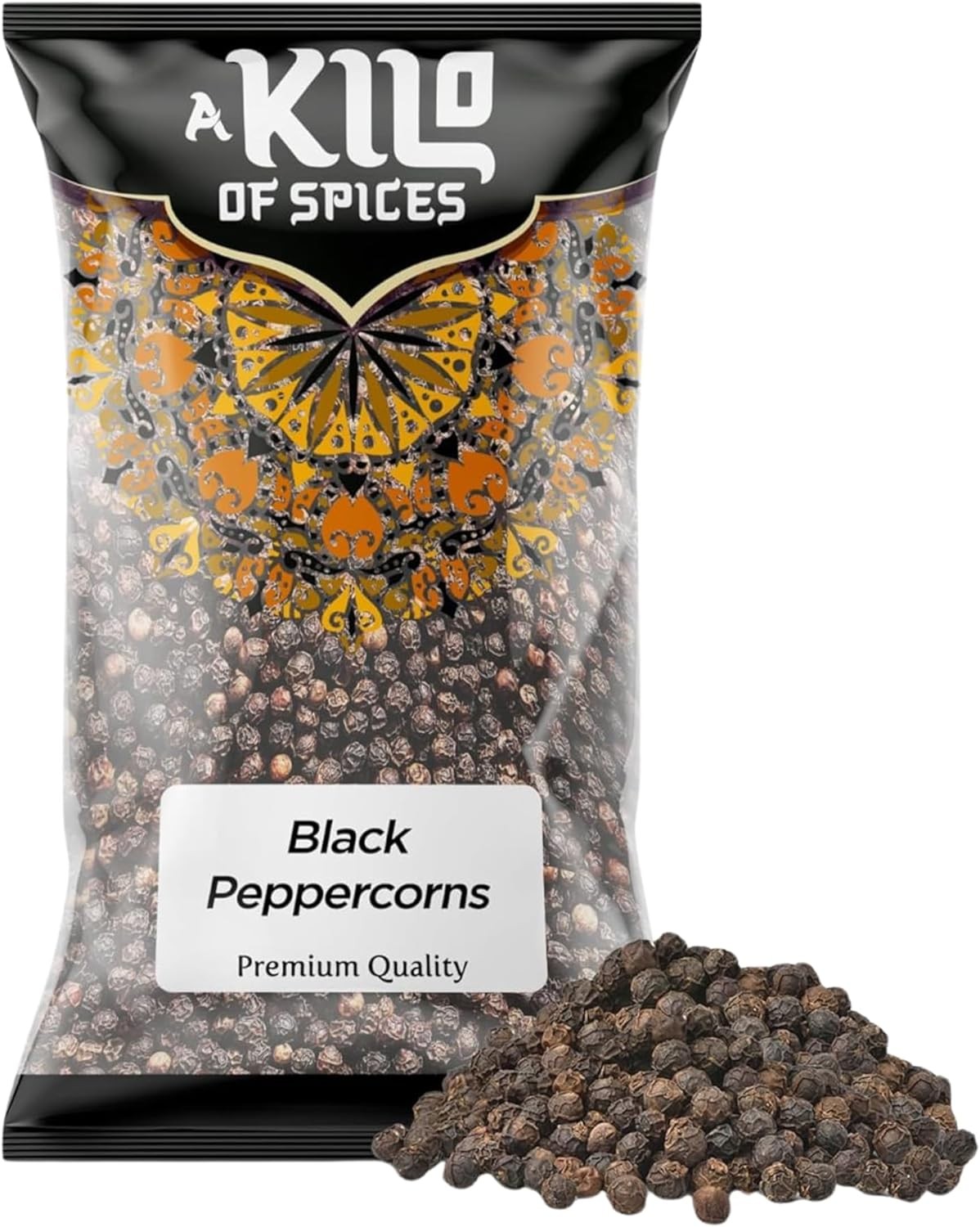 A Kilo of Spices | Premium Whole Black Peppercorns 1 Kg - Aromatic Black Pepper