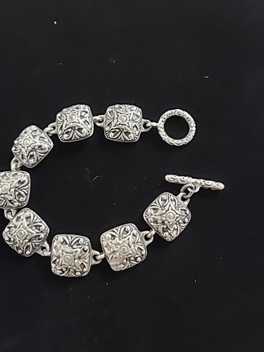 Vintage 7.5 Inch Silvertone Bracelet - Picture 5 of 5