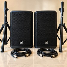 Electro-voice zlx-12p Powered Speakers Pair with Stands and XLR Cables