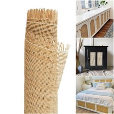 Rattan Cane Webbing Roll 24"x24" Natural Fabric for Furniture DIY Durable