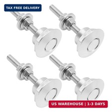 4Pcs Universal Aluminum Vehicle Hood Pins Silver Quick Release Lock Latch Bumper