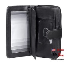 Julia Buxton Heiress Checkbook Wallet Black