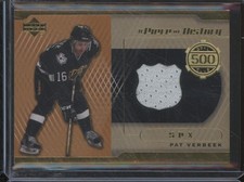 2000-01 Upper Deck A Piece of History 500 Goal Club PAT VERBEEK Relic NHL BIN4
