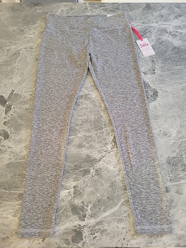 NWT JUSTICE Gray marbled Long Length Legging Size XXL 16P/18P