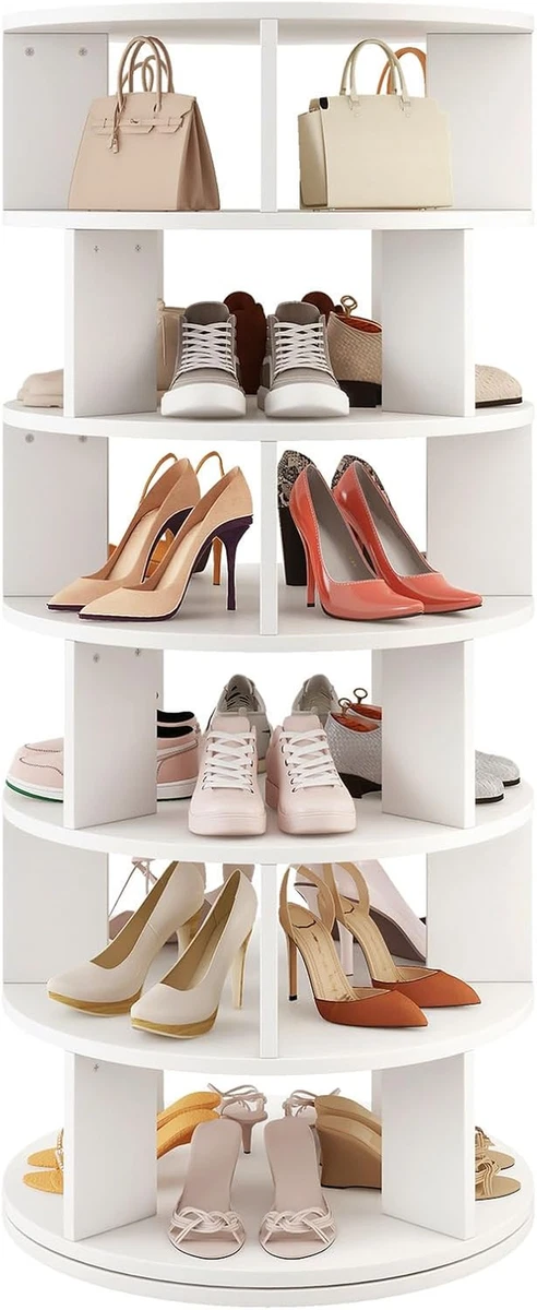 Scarpiera Rotante 360° a 7 Ripiani, Armadio Salvaspazio Moderno per Fino a 28 Paia di Scarpe | Leroy Merlin