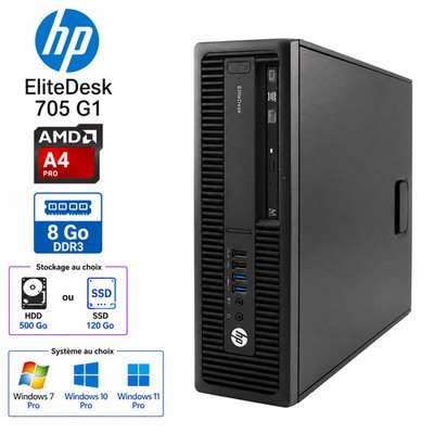 HP EliteDesk 705 G1 SFF AMD A4 8GB | Win7/10/11 Pro | HDD oder SSD