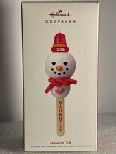 2019 Daughter Hallmark Keepsake Ornament Cake-Pop Snowman NIB