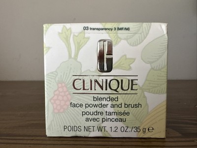Clinique Blended Face Powder and Brush 03 Transparency 3 (MF/M)- 1.2 oz. NEW