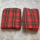 Columbine Cody Flat Fitted Sheets Twin Size Red Plaid Flannel Cabincore Rustic