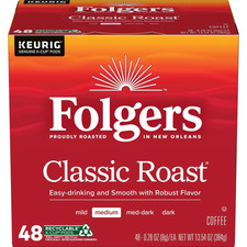 Classic Roast, Medium Roast Coffee, Keurig K Cup Pods, 48 Count Box