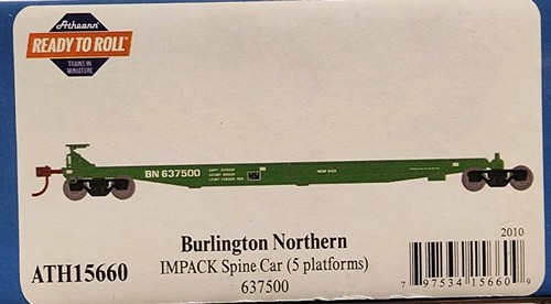 Coche de columna Athearn escala HO EMPAQUETADO Burlington Northern #637500 | Zustand: New