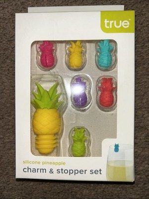 Pineapple Wine Charms And Bottle Stopper by True Brands 7122