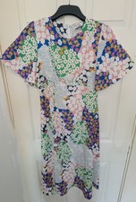 Zack London Floral Flutter Sleeve Midi Tea Dress Size 10