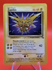 1999 Pokémon TCG Fossil Zapdos Rare 30/62 LP on eBay