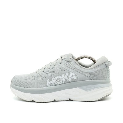Hoka One Herren Bondi 7 Sneaker Grau Mesh Low-Top Maximale Laufschuhe EU 42 2/3