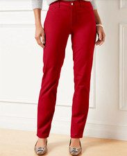 Talbots Women's SIZE 14 Velveteen Straight Leg Pant in Classic Red