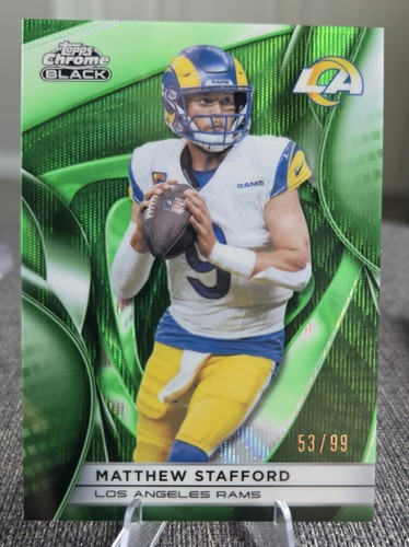 2025 Topps Chrome Black Matthew Stafford /99 Los Angeles Rams